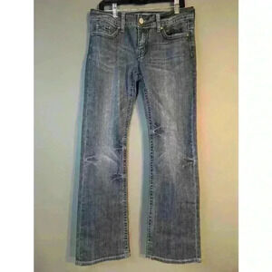 Tin Haul Jeans Blue 31/32 women's boot cut western embellished pockets